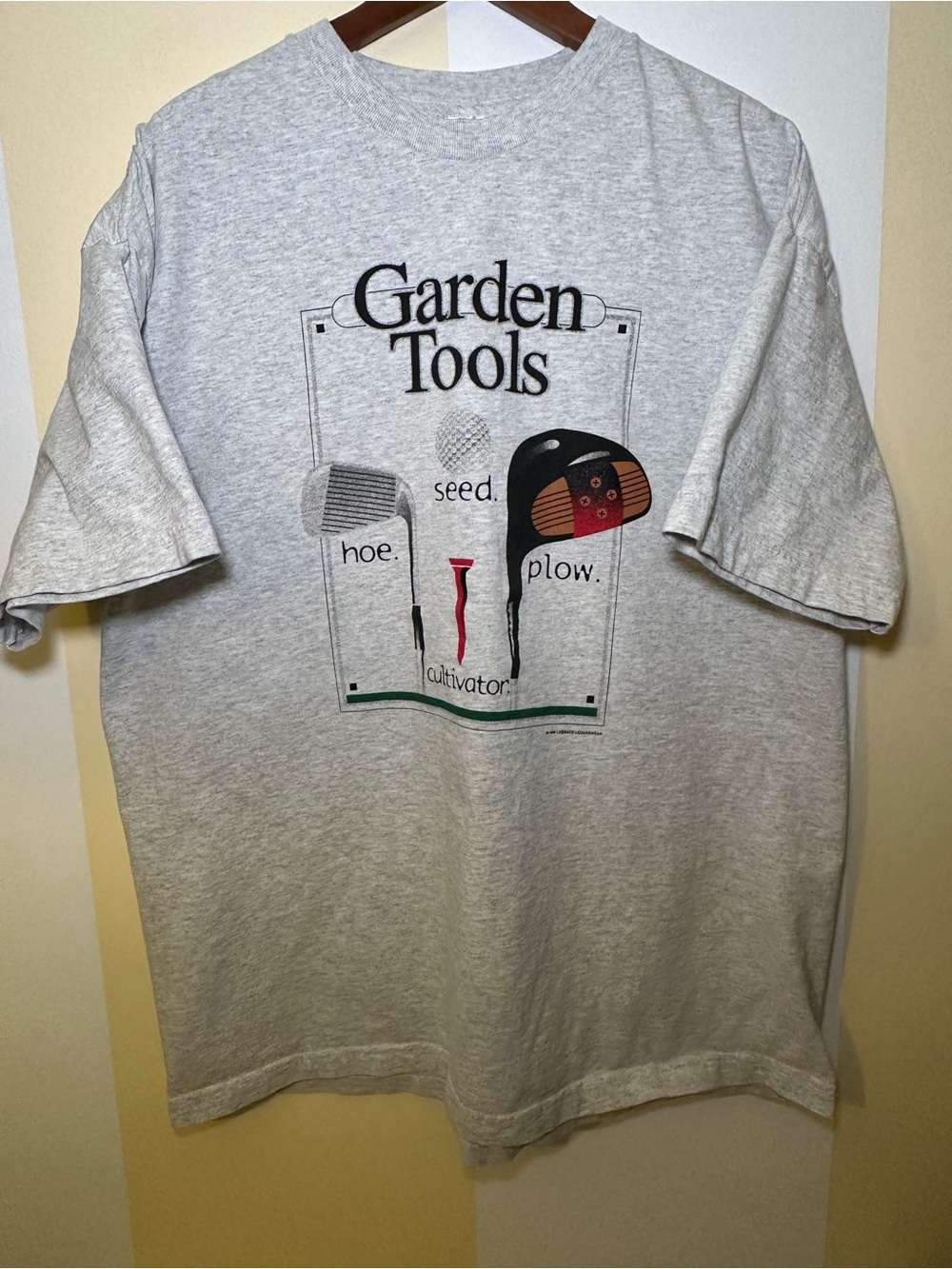 Vintage 1998 Garden Tools Golf T Shirt Mens XXL USA Made Laidback Leisurewear